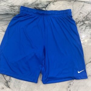 Nike Men's Athletic Shorts - Bright Blue with White Swoosh
